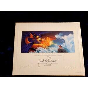 1992 Fantasmic! Commemorative Lithograph Jack B. Lindquist Signed Disneyland
